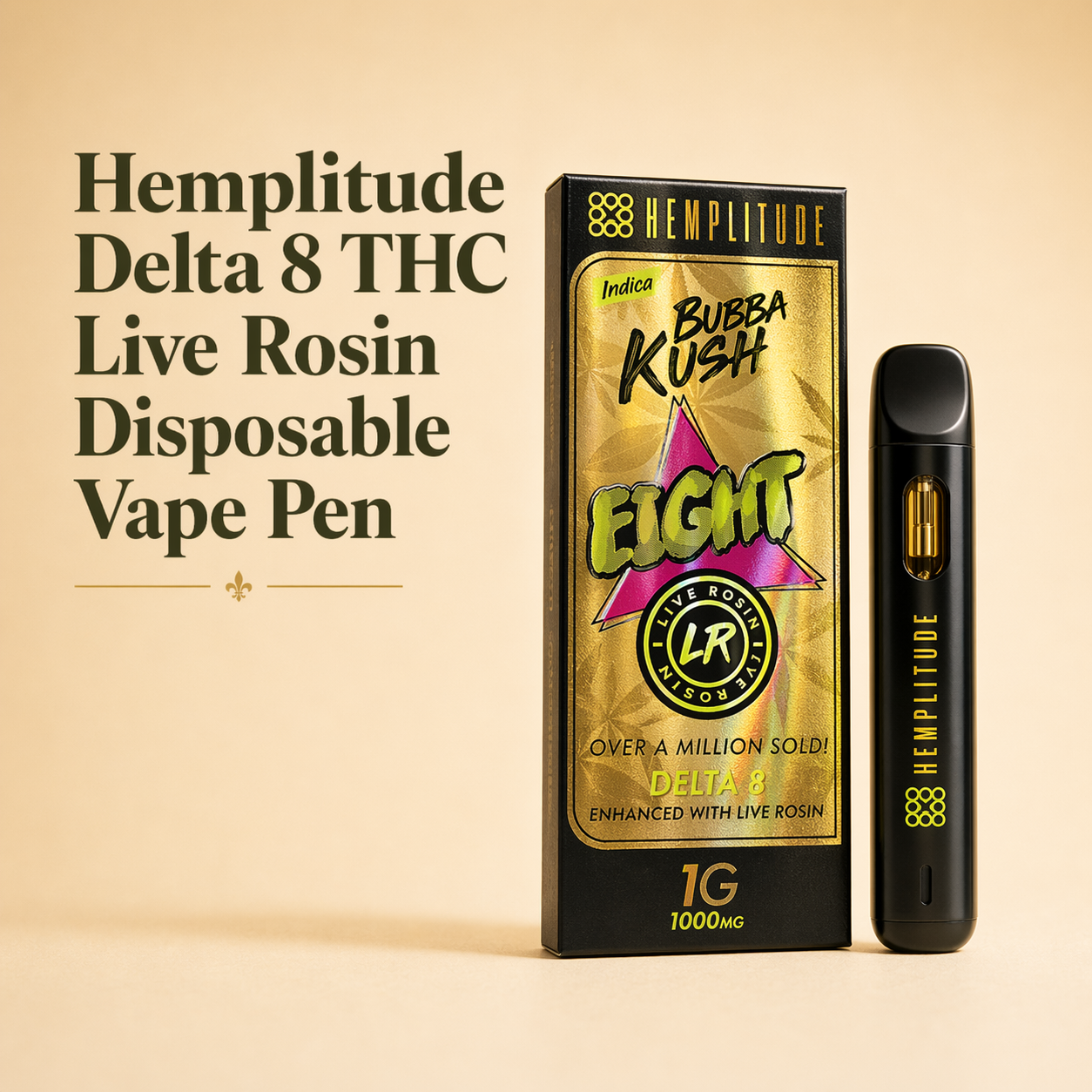 Hemplitude Delta 8 THC Live Rosin Disposable Vape Pen